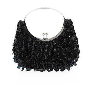 Beaded Black Pearl Handbag